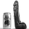 ALL BLACK – puha fekete realisztikus dildó 20 cm