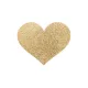 BIJOUX - Indiscrets Flash Golden Heart – érzéki mellbimbó takarók