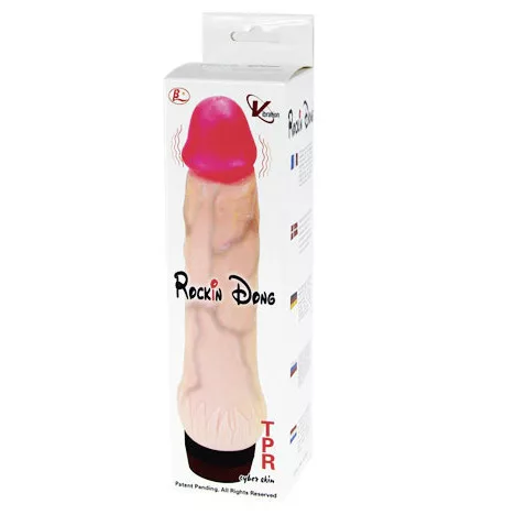 BAILE Rockin Dong – cyber bőr pénisz vibrátor