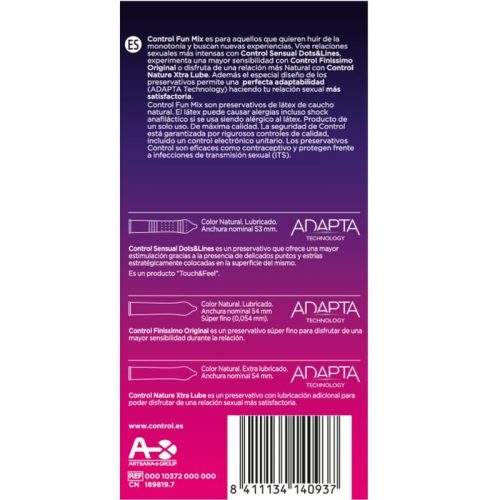 CONTROL - érzéki keverék gumi óvszer 6 db