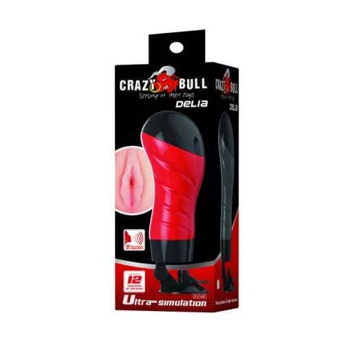 CRAZY BULL – hangvezérelt vagina maszturbátor alapzattal