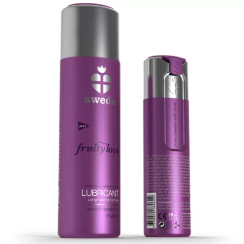 SWEDE - gyümölcsös vízbázisú síkosító, málna-rebarbara 100 ml
