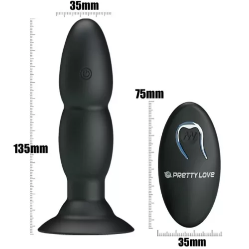 PRETTY LOVE – távirányítós forgó vibráló plug