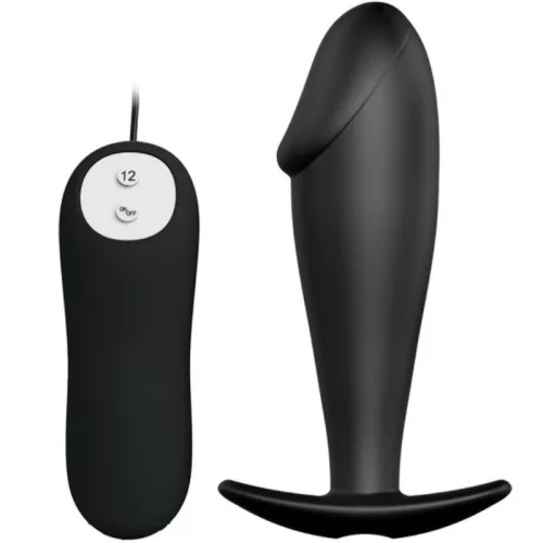 Pretty Love - szilikon anális plug, pénisz forma, 12 vibrációval