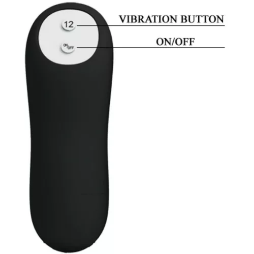 Pretty Love - szilikon anális plug, pénisz forma, 12 vibrációval
