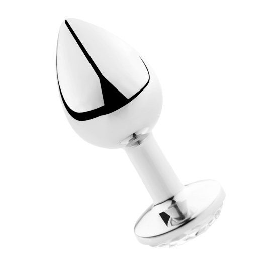SECRETPLAY – transzparens alumínium anál plug 8 cm
