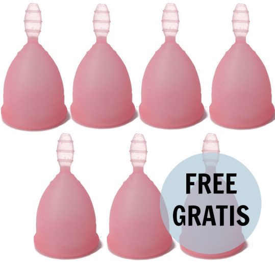 Nina Kikí – prémium menstruációs bögre, rózsaszín L méret