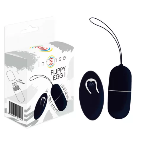 INTENSE - távirányítós vibráló tojás fekete színben