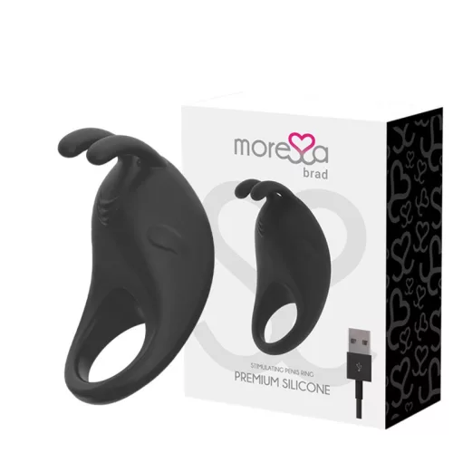 MORESSA Brad – prémium újratölthető szilikon vibrátor feketében