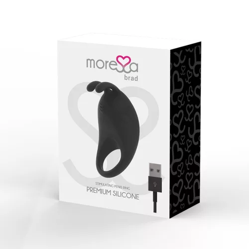 MORESSA Brad – prémium újratölthető szilikon vibrátor feketében