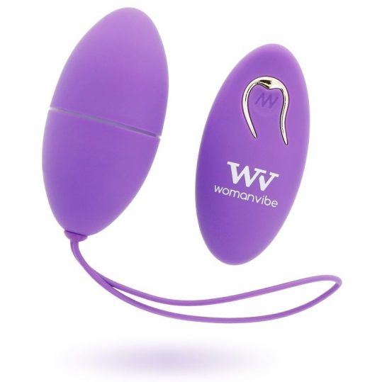 WOMANVIBE – távirányítós tojás vibrátor fekete szilikonban