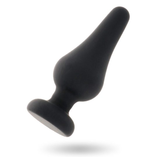 INTENSE PIPO M - prémium fekete szilikon anál plug 11 cm