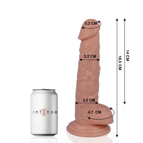 MR INTENSE - 18.5 cm élethű dildó, 3.2 cm átmérővel