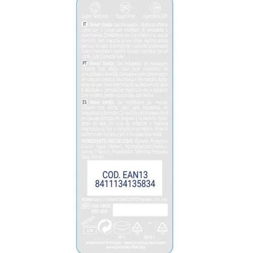 CONTROL - 2 az 1-ben masszázs és kényeztető olaj 200 ml