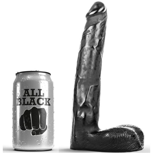 ALL BLACK – 21 cm-es élethű dildó