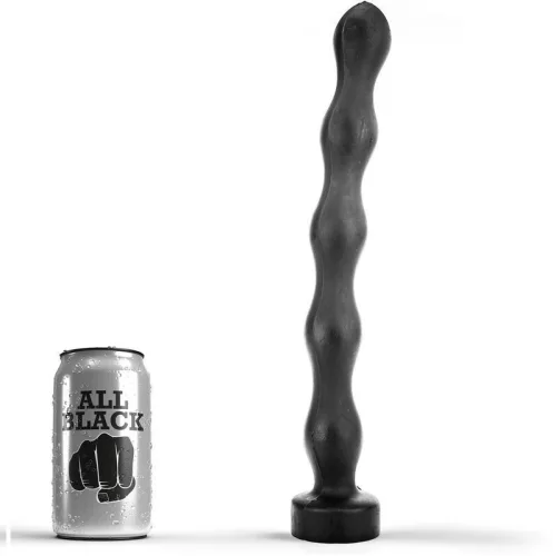 ALL BLACK - 32 cm anal golyós dugó prémium élményhez