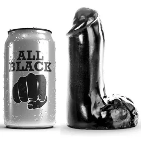 ALL BLACK - 13 cm-es élethű dildó