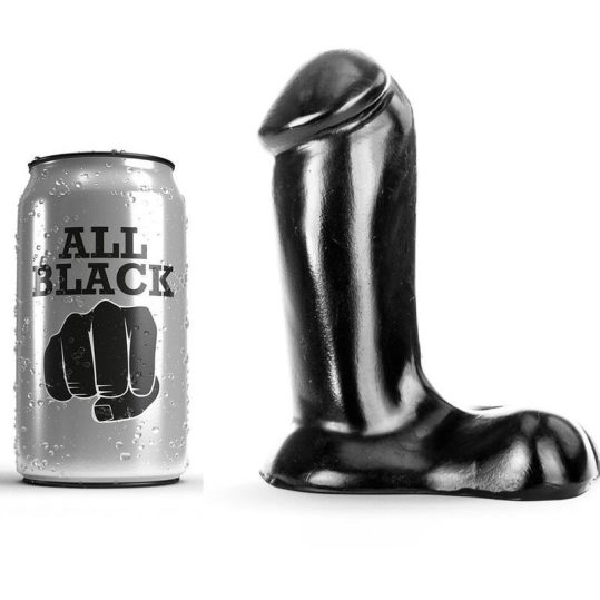 ALL BLACK – 14 cm élethű dildó