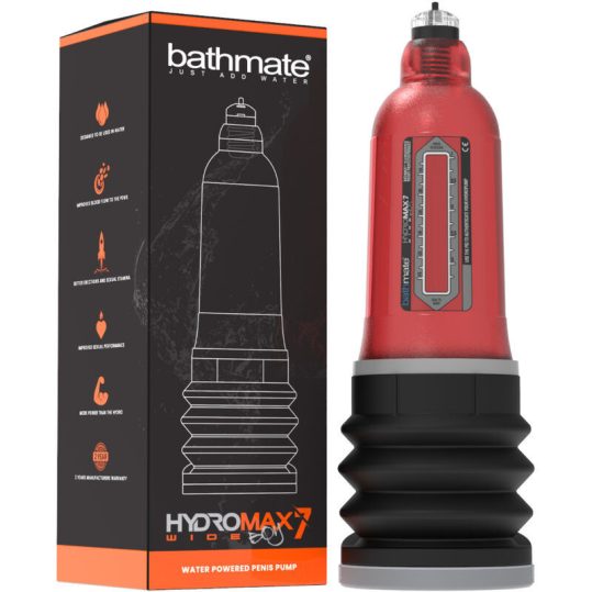Bathmate Hydromax 7 – víz alatti péniszpumpa piros színben