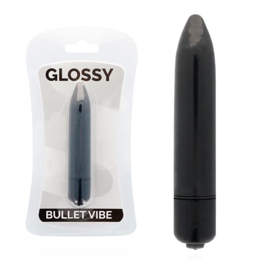GLOSSY – prémium vékony vibrátor fekete színben