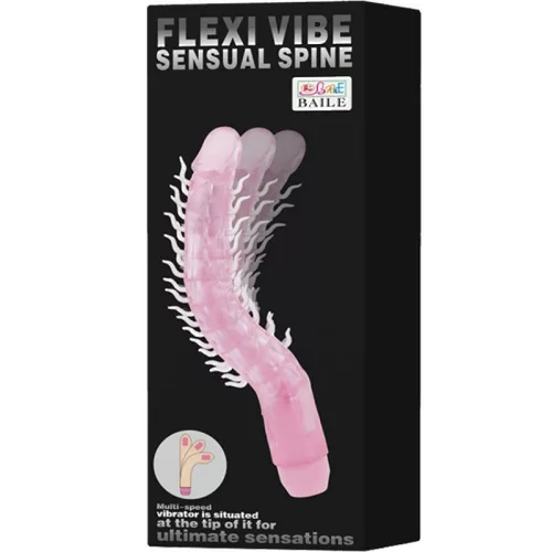 BAILE Flexi Vibe – hajlékony vibráló dildó, lilás 23,5 cm