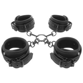   FETISH SUBMISSIVE – bőrkezes kézi-és bokakötöző szett