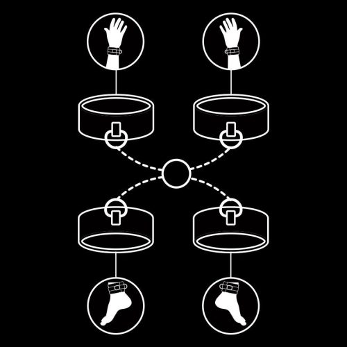 FETISH SUBMISSIVE – bőrkezes kézi-és bokakötöző szett