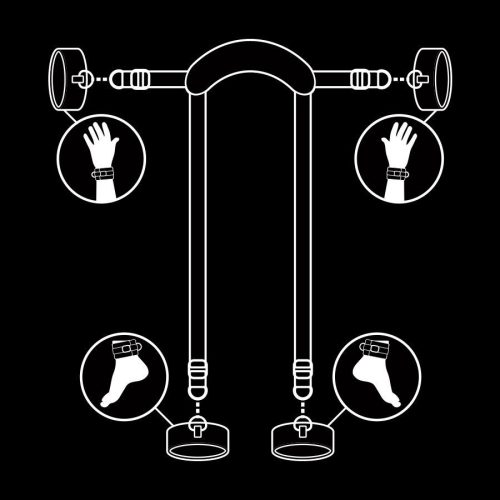 Fetish Submissive – mesteri pozíció 4 neopréne bilincsel