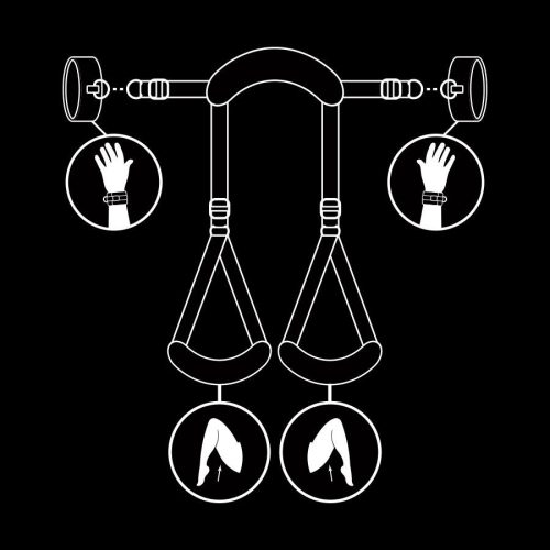 Fetish Submissive – nyitott lábú bilincs prémium neoprénnel