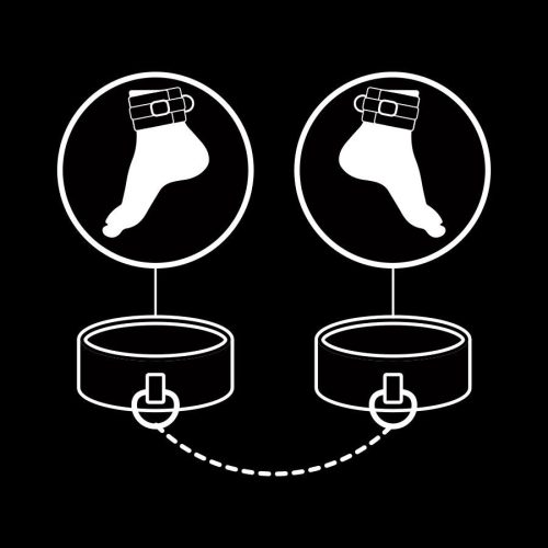 Fetish Submissive – vegán bőr boka bilincsek puha béléssel