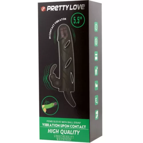 PRETTY LOVE – kiváló minőségű vibráló szilikon borító 14 cm