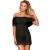 SUBBLIME – elegáns fekete rövidruha + tanga S/M