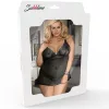 SUBBLIME Queen Plus – fekete maszk és teddy szett