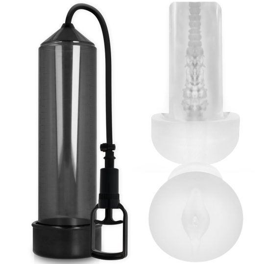PUMP ADDICTED RX7 – fekete maszturbátorral ellátott eszköz