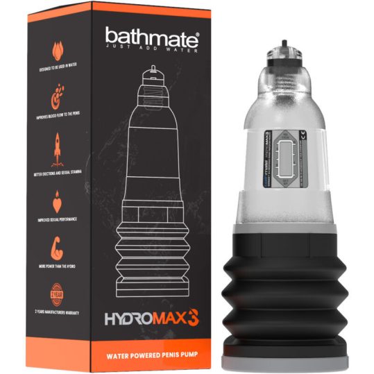 Bathmate Hydromax 3 – átlátszó víz alapú péniszpumpa