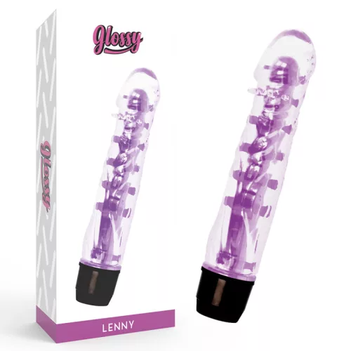 GLOSSY Lenny – prémium lila vibrátor érzéki élményekhez