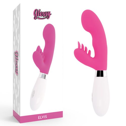 GLOSSY Elvis Pink – prémium nyúl vibrátor érzéki kényelemért