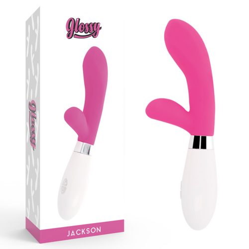GLOSSY Jackson Rabbit – elegáns rózsaszín vibrátor