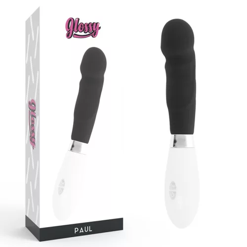 GLOSSY Paul – elegáns fekete vibrátor