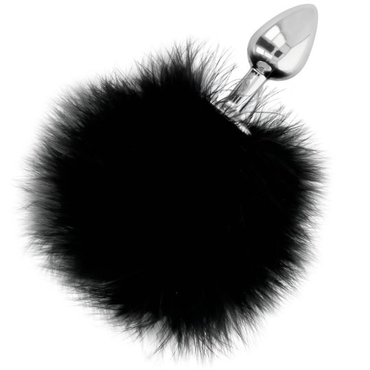 DARKNESS - extra anális dugó farokkal, fekete 7 cm