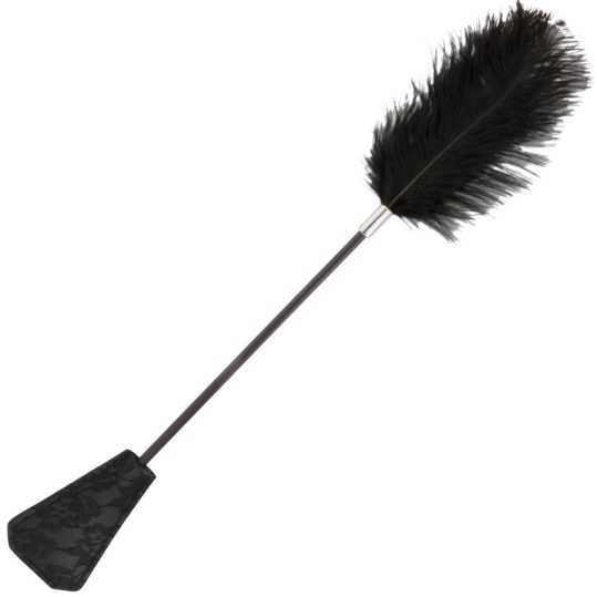 DARKNESS – feketefehér toll ostor 56 cm 