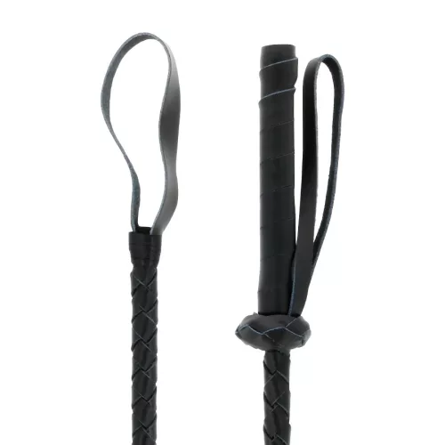 DARKNESS - bőr BDSM ostor 60 cm-es hosszban