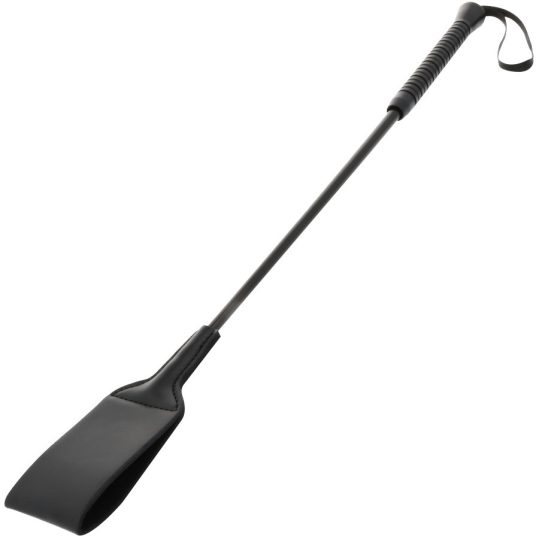 DARKNESS – fekete széles BDSM ostor prémium kivitelben