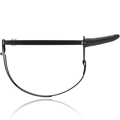 Fetish – fekete szilikon vibrátor prémium hám 15 cm