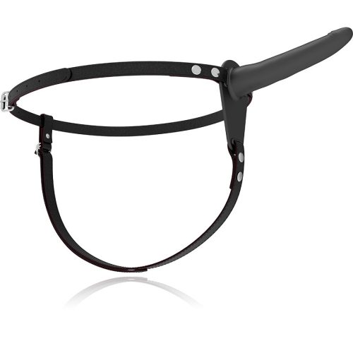 Fetish – fekete szilikon vibrátor prémium hám 15 cm