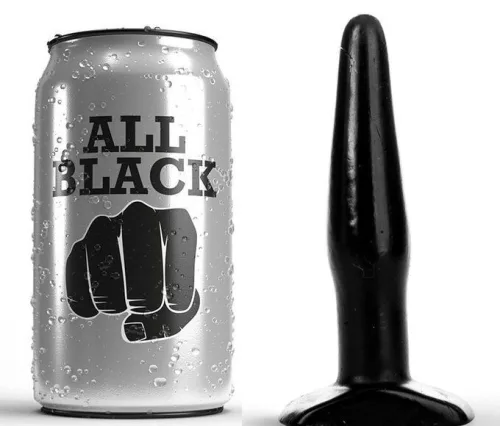 ALL BLACK - Prémium fekete anális dugó 11 cm