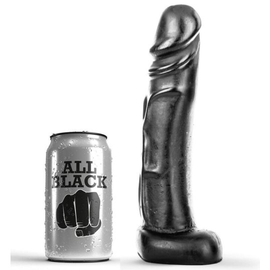 ALL BLACK - elegáns, 22 cm-es prémium dildó