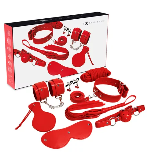 EXPERIENCE – BDSM fétis szett vörös színben