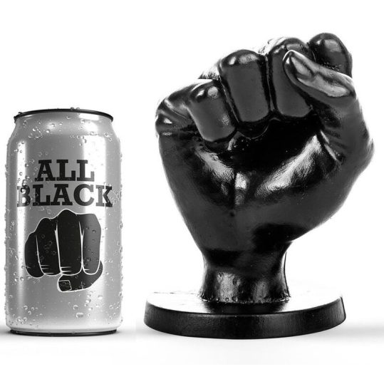 ALL BLACK - 14 cm-es anális maszturbátor