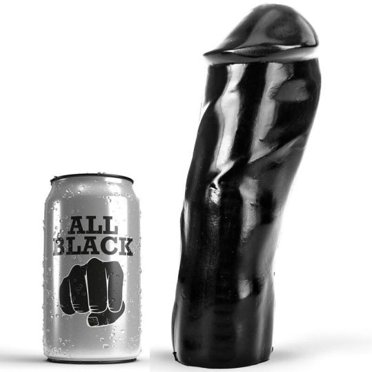 ALL BLACK - valósághű 20 cm-es dildó